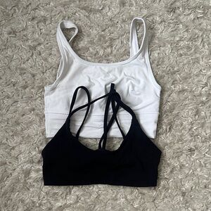 TNA White and Black Sports Bras